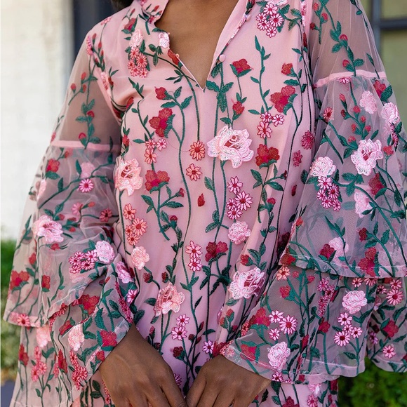 Buddy Love Dresses & Skirts - Buddy love Gayle  Embroidered  floral dress- M- NWT